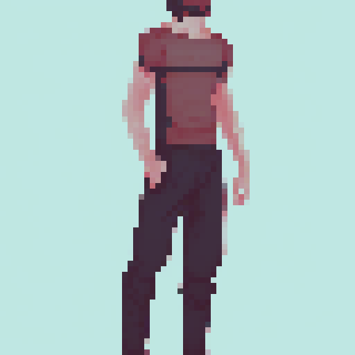 Concept drawing, male character, realistic, 16 colors, adventure