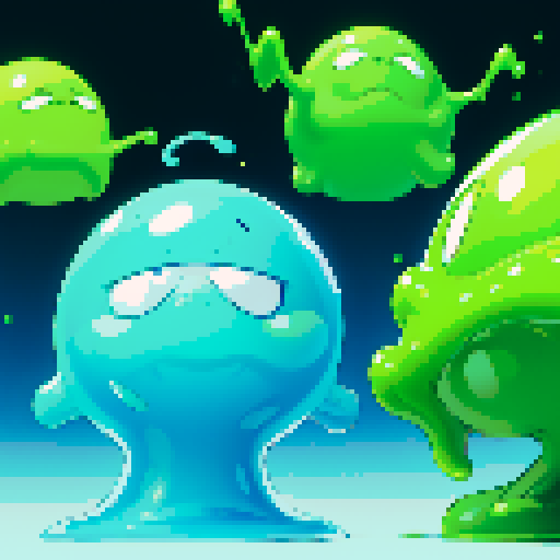 slime, dynamic shape, slime shooting out, slime attack, transparent background, no backdrop, no characters, no humans