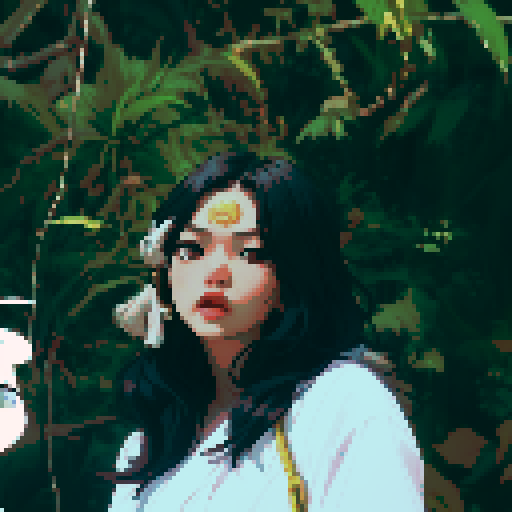 Southeast Asian woman, long wavy hair, White skin, oval face, black eyes, age 20, wearing a robe