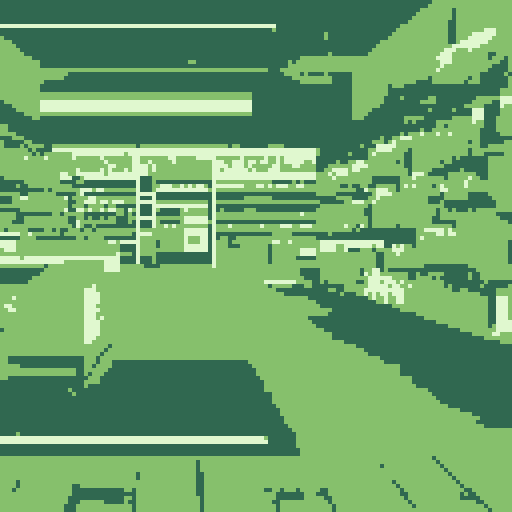 pixelated shelves, colorful cereal boxes, retro soda cans, fluorescent lights, shopping carts filled with groceries, checkout counters, price tags, patterned linoleum floor, handwritten signs, vinyl flooring, shopping aisle markers, nostalgic product packaging, shopping baskets, shopping list on paper, shopping bags, handheld scanners, shopping receipts, magazine rack, tabloid headlines, lottery ticket dispenser, shopping carts in rows, shopping aisle signs, pixel art with strong dark outlines