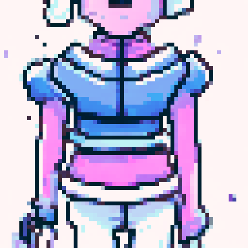 Cozy, sleepy character sprite, purple and blue shades, pixel art style, isometric view, fantasy RPG