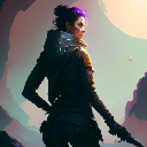 Female Rogue, stealthily navigating through shadows, slyly evading detection, with a thin frame, in a fantasy RPG art style, Holding a dagger,