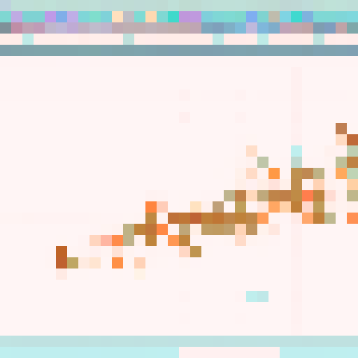 rising curve graph, retro pixel art, 2D, game asset for icon