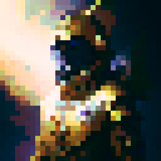 Paladin with a holy shield, vibrant energy and crackling lightning swirling his head, vivid holy golden colors