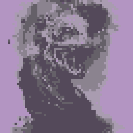 A great mass of screaming, agonized human faces, each protruding from a cylindrical mass of pale, purple-gray flesh some six feet in height or length, and three to four feet in diameter. The loathsome worm-like body is reminiscent of a mass of sickly, purple-veined muscle. The many faces are those victims the chakota has consumed, each mouth ready to bite and consume any who would approach.