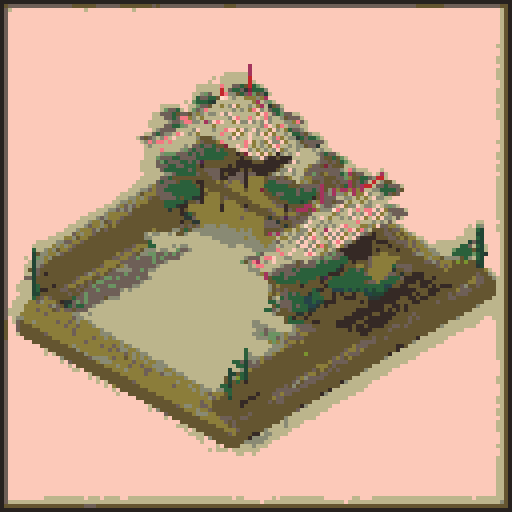 muromachi feudal japan minimalist seamless torii tileset