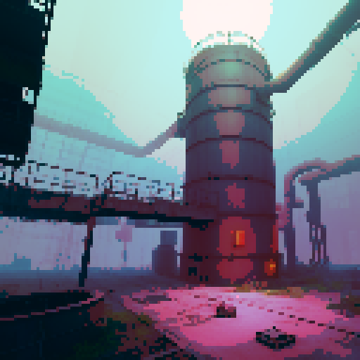 Misty Corrosive Waste Factory
"A mysterious, abandoned factory with a flat, rusted metallic floor for battling, enveloped in a dense pinkish purple mist. The edges of the battleground are bordered by pools of glowing toxic waste and dripping pipes, with rusted machinery faintly visible through the fog. A green glow reflects off the mist, creating a haunting atmosphere."