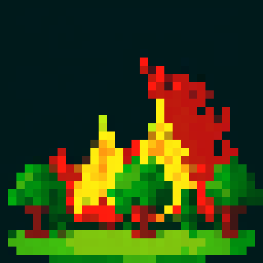 A forest fire 