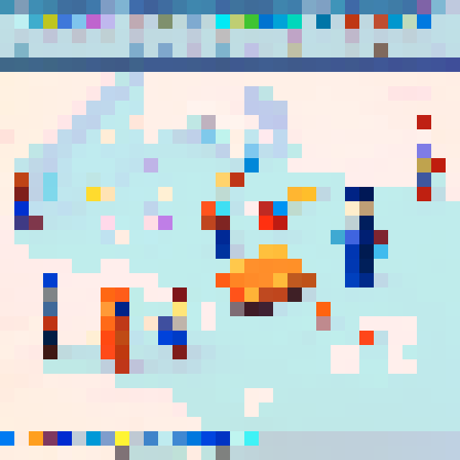 shake hand, pixel art, game asset for icon, vibrant colors, detailed shading, and crisp lines