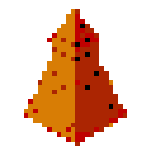 layered triangular red clay shingle tower top. Usable as an asset (clear, thick lines and a white background). Put a black stroke around the composition