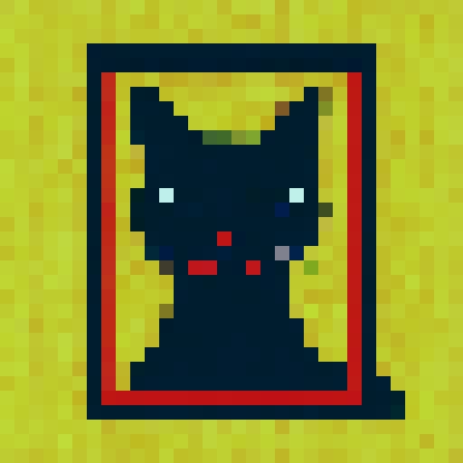 Headshot of a black cat