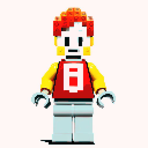 lego pixel, vibrant colors, blocky shapes, small plastic bricks, isometric perspective, retro video game, low resolution, 8-bit graphics, sharp edges, square grid, limited color palette, nostalgic feel, brick-built characters, iconic lego logo, digital recreation, detailed textures, crisp lines, simplified forms, nostalgic gaming vibes