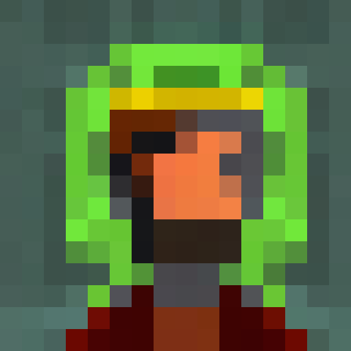 Weathered pirate captain with an eyepatch, gold hoop earring, and bushy beard, rendered in retro pixel art with a limited color palette; focus on a close-up portrait styled as a game icon at 16x16 pixels.