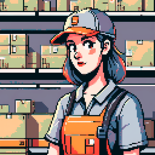 Young, female warehouse worker, Amazon Germany