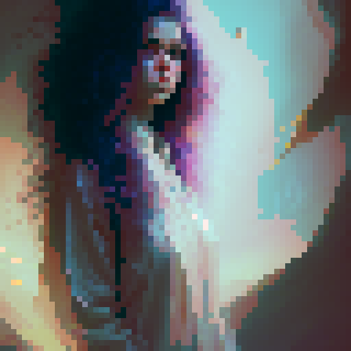 Ethereal, dreamlike, and otherworldly.
    
    Radiant sprite-woman, composed of shimmering light, with hair cascading in vibrant rays of sunlight, delicate features, and soft, luminous eyes - all in an ethereal, dreamlike art style.