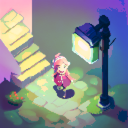 Night city street light background, profile picture, young girl, smile, rounded face, blue eyes, short black hair, white shirt, beige hat, red neck ribbon, facing directly