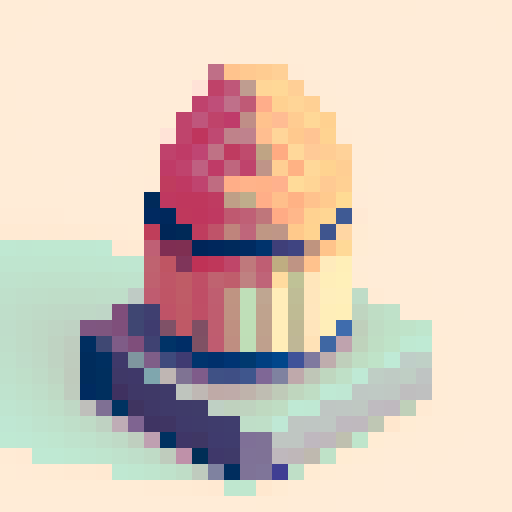 thimble item, vibrant colors, intricate stitching, miniature size, retro gaming aesthetic, 8-bit graphics, geometric patterns, limited color palette, sharp edges, nostalgic feel, detailed shading, high contrast