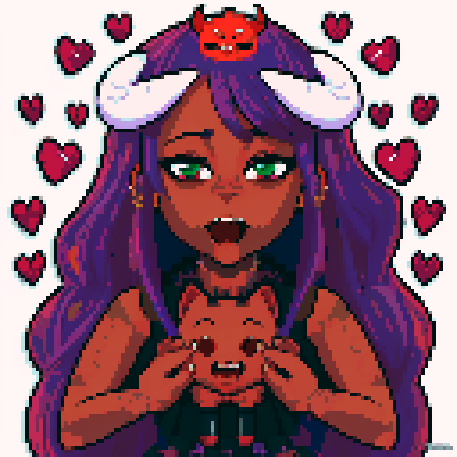 cute, adorable demon with intricate details, Pixar-style, Chibi art