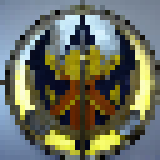 Medievil shield crossed by two swords