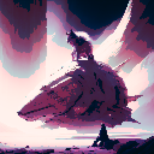 White wolf in a dark forest