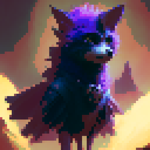 purple furred lynx fursona with raven wings, goddess of the dead, majestic and ethereal, casting spells in a mystical, fantasy RPG setting