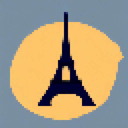 vertical flat french flag background line drawing of the eiffel tower over the flag