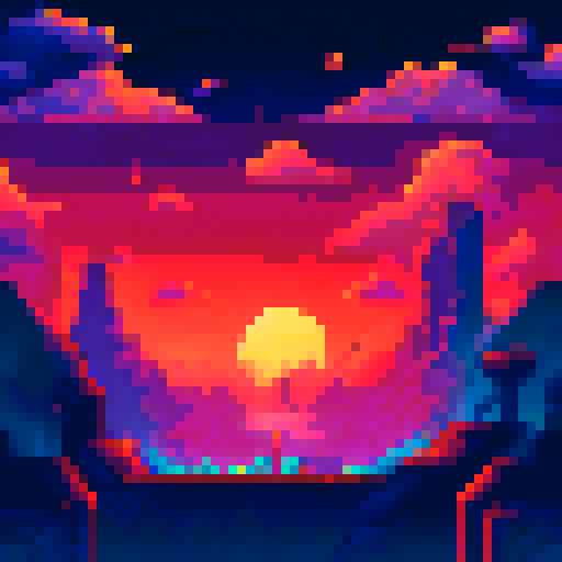 pixel space ship scifi picture frame