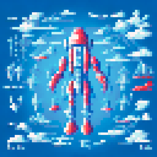 a transparent pure 2d sprite for a space game. It needs to look like the top view of a futuristic spaceship style of the 90s.