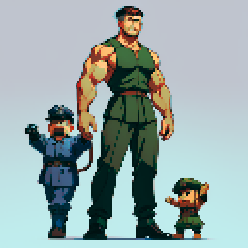 Full-body image of buff muscular man in nazi uniform