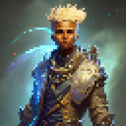"Ekko, the time-manipulating prodigy of League of Legends, stands tall in his full body armor, wielding a glowing sword, surrounded by clockwork gears and a mystical blue aura, all rendered in the enchanting art style of a fantasy RPG."