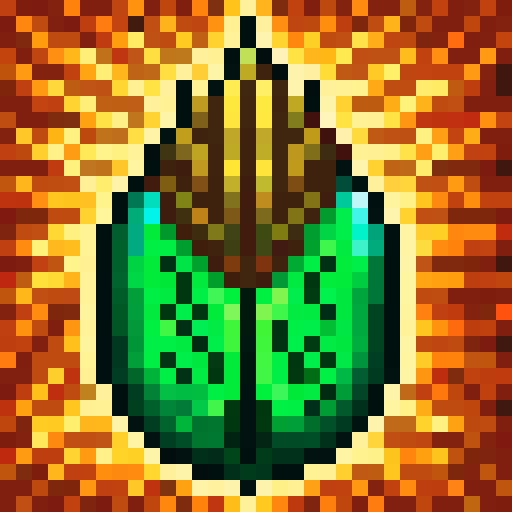 Tree icon, with a vibrant green canopy and winding brown trunk, rendered in a skillful 32x32 pixel art style for a game icon that is sure to impress, featuring a close-up portrait of the majestic foliage