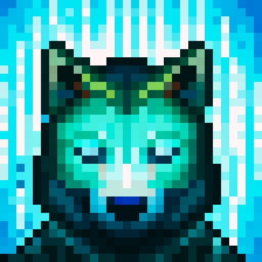 wolf avatar, portrait, glowing eyes