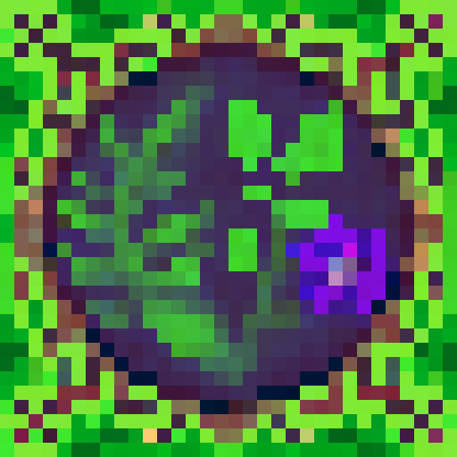 32-bit chestnut tree, vibrant green leaves, rough bark texture, tall and majestic, roots spreading wide, branches reaching towards the sky, whimsical purple flowers blooming, sunlight filtering through the canopy, intricate details on each leaf, shadows dancing on the ground, a sense of tranquility and magic