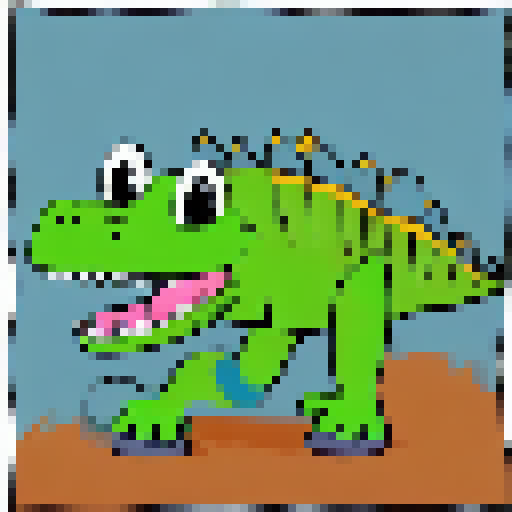 Cartoon crocodile wrestler