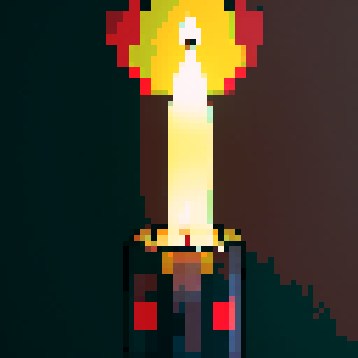 a burning candle on a black background