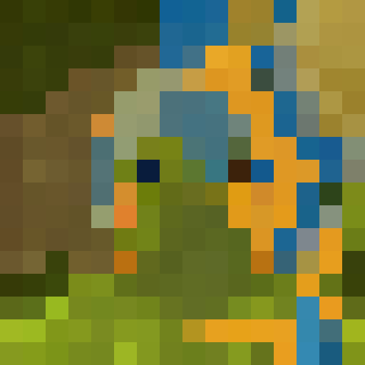 spikey blonde hair, blue eyes, 16bit jrpg main character, game icon, 16x16, pixel art, close up, portrait