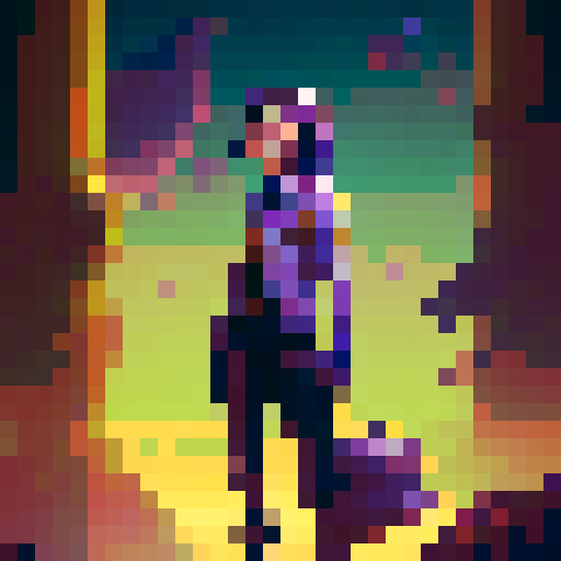 female character, in game, Stardew Valley style, standing, 16x32, fantasy RPG