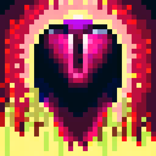 "Beta", vibrant sRGB colors, bold black outline, close-up, 32x32 pixel art, badge style, game icon, skill art, portrait