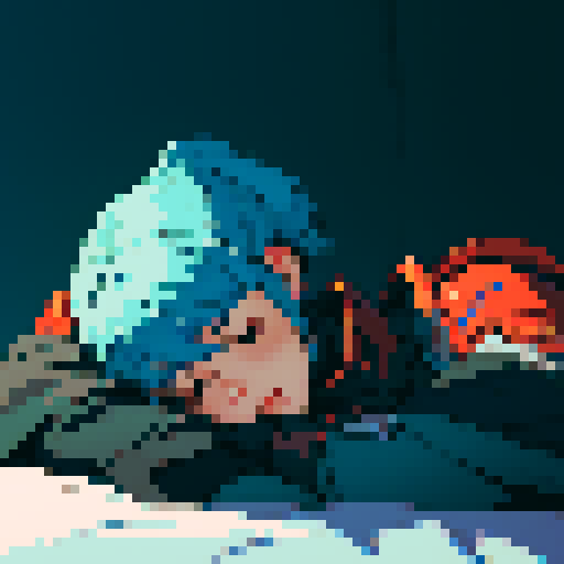 Masked Soldier sleeping on his mech 