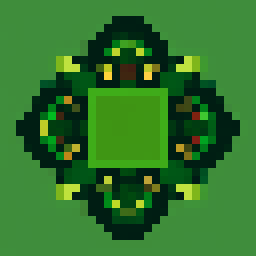 Forest pattern, top-down view, reduced dark green color palette