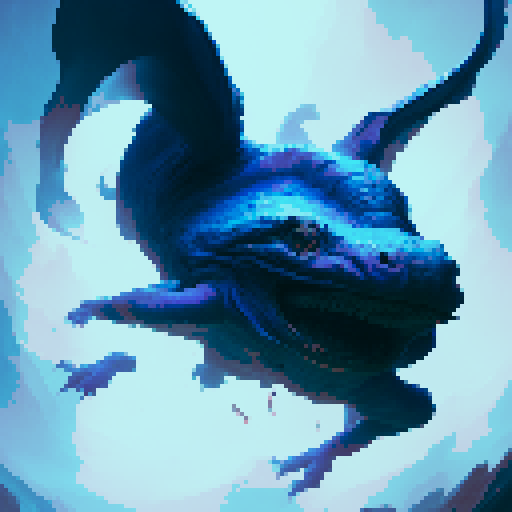 The Basilisk was a giant serpent, also known as the King of Serpents. It was a magical beast that was usually bred by Dark wizards. Herpo the Foul was the first to breed a Basilisk. Herpo accomplished this by hatching a chicken egg beneath a toad which resulted in the creature known as a Basilisk.
The basilisk has blue and white scales.