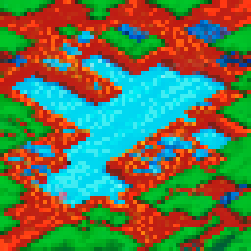 beautiful colorful retro jrpg full tile-set, isometric, 64px, bunch of separate tiles, into the breach style 