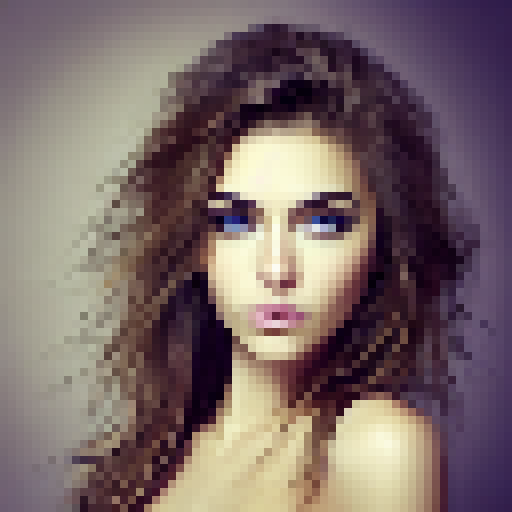 Green-eyed warrior with sandy skin, tousled brown hair featuring baby streaks, and seductive eye shape