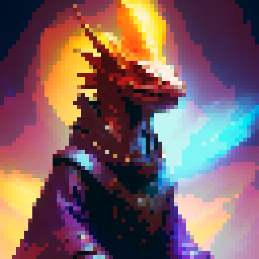 Dragon with shimmering scales, sharp claws, and fiery breath, surrounded by a swirling aura of magic, captured in a bold and dynamic fantasy RPG art style