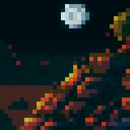 The scene is set as the main protagonist, gurney as seen in the bottom right is on a hill looking over a desolate area with sparse plant life up in flame. We see the back of his head, with his distinct jaw and a cigarette in his mouth. in the distance is a large laboratory, which has smoke coming out of it and a hole in the top. The sky is full of starts, a moon and a distant alien planet.