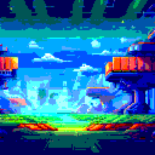 large space station hangar, shiny chrome surfaces, blinking lights, computers, data tapes, oil painting style, high detail, sRGB, pixel art, background