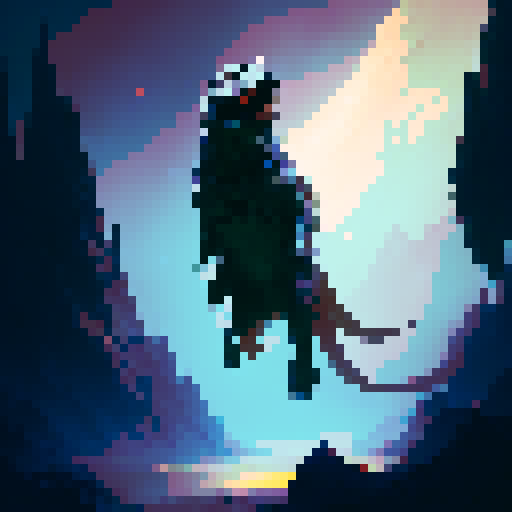 Fierce T-Rex with sharp, jagged teeth and glowing, arcane runes on its scales, standing atop a craggy mountain peak surrounded by swirling, magical mist