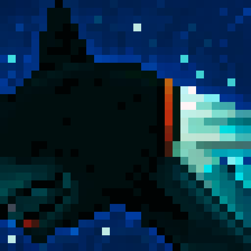 great white shark, close up, portrait, skill art, game icon, 32x32 pixel art, sRGB