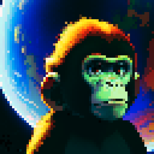 a monkey in space