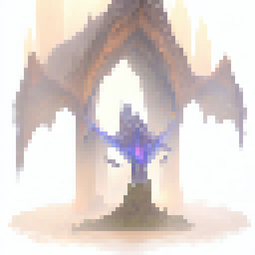 "An enigmatic forest clearing, shrouded in mist, with an ancient stone altar towering over a mystical portal, guarded by a majestic dragon and surrounded by glowing crystals and arcane runes, all rendered in the vivid colors and intricate details of a high-fantasy RPG."